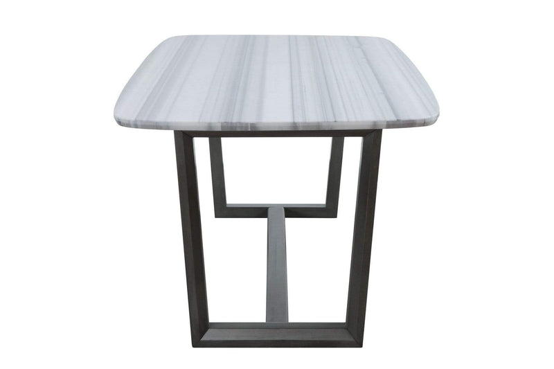 Tables Dining Room Table Sets - 40" X 72" X 30" Marble Gray Oak Wood Marble Dining Table HomeRoots