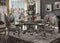 Tables Dining Room Table Sets - 60" X 60" X 30" Antique Platinum Wood Poly Resin Dining Table (Round Pedestal) HomeRoots