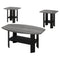 Tables Dining Room Table Sets - Black Grey Top Table Set - 3Pcs Set HomeRoots