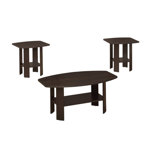 Tables Dining Room Table Sets Cappuccino Table Set 3Pcs Set 6079 HomeRoots