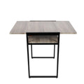Tables Dining Room Tables - 29.9" X 35.4" X 23.6" Black Small Space Desk and Dining Table HomeRoots