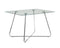 Tables Dining Room Tables - 30" Chrome Metal and Clear Tempered Glass Dining Table HomeRoots