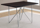 Tables Dining Room Tables - 31'.5" x 47'.5" x 30" Cappuccino, Hollow-Core, Particle Board, Metal - Dining Table HomeRoots