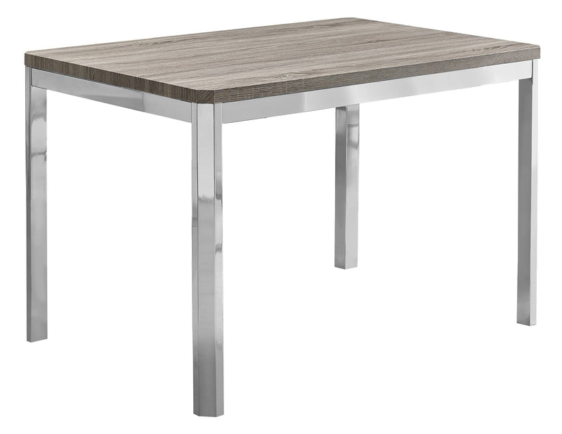 Dining Room Tables - 31'.5" x 47'.5" x 30" Dark Taupe, Hollow-Core, Particle Board, Metal - Dining Table