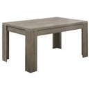 Tables Dining Room Tables - 35'.5" x 59" x 30" Dark Taupe, Particle Board, Hollow Core and MDF - Dining Table HomeRoots