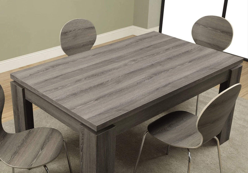 Tables Dining Room Tables - 35'.5" x 59" x 30" Dark Taupe, Particle Board, Hollow Core and MDF - Dining Table HomeRoots