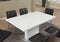 Tables Dining Room Tables - 35'.5" x 59" x 30" White, Metal - Dining Table HomeRoots