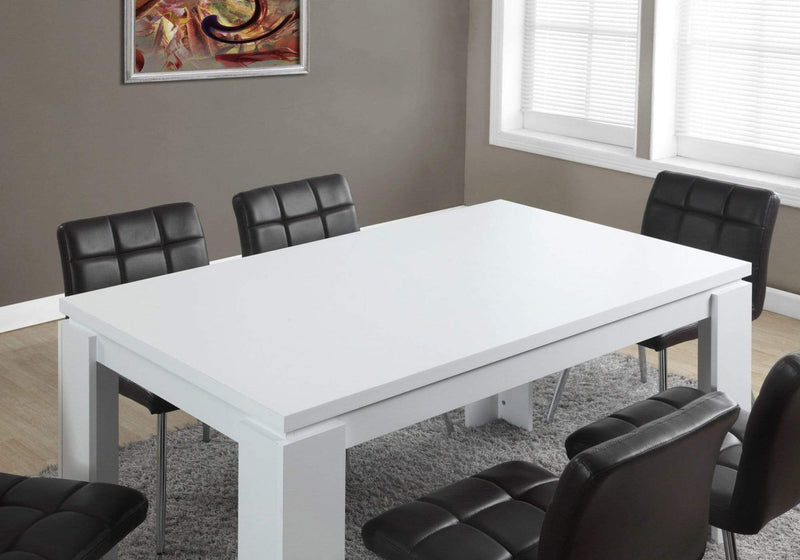 Tables Dining Room Tables - 35'.5" x 59" x 30" White, Particle Board, Hollow Core and MDF - Dining Table HomeRoots