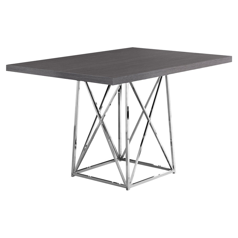 Tables Dining Room Tables - 36" x 48" 31" Grey, Particle Board ad Chrome Metal - Dining Table HomeRoots