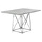 Tables Dining Room Tables - 36" x 48" x 31" Grey, Particle Board and Chrome Metal - Dining Table HomeRoots