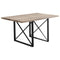 Tables Dining Room Tables - 36" x 60" x 30" Dark Taupe, Black, Hollow-Core, Particle Board, Metal - Dining Table HomeRoots