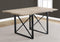 Tables Dining Room Tables - 36" x 60" x 30" Dark Taupe, Black, Hollow-Core, Particle Board, Metal - Dining Table HomeRoots