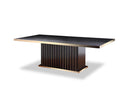 Tables Dining Table Set - 30" Black Crocodile and Rose gold Dining Table HomeRoots