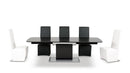 Tables Dining Table Set - 30" Black Crocodile MDF, Hardwood, and Metal Dining Table HomeRoots