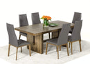 Tables Dining Table Set - 30" White Wash Oak Veneer Dining Table HomeRoots