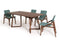 Tables Dining Table Set - 31" Walnut Wood and Veneer Dining Table HomeRoots