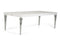 Tables Dining Table Set - 31" White Crocodile Dining Table with Crystal Clear Legs HomeRoots