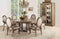 Tables Dining Table Set - 60" X 60" X 30" Antique Gold Poplar Dining Table HomeRoots