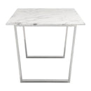 Tables Dining Table Set - 70.9" X 35.4" X 29.7" Stone And Brushed Ss Atlas Dining Table HomeRoots