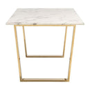 Tables Dining Table Set - 70.9" X 35.4" X 29.7" Stone And Gold Dining Table HomeRoots