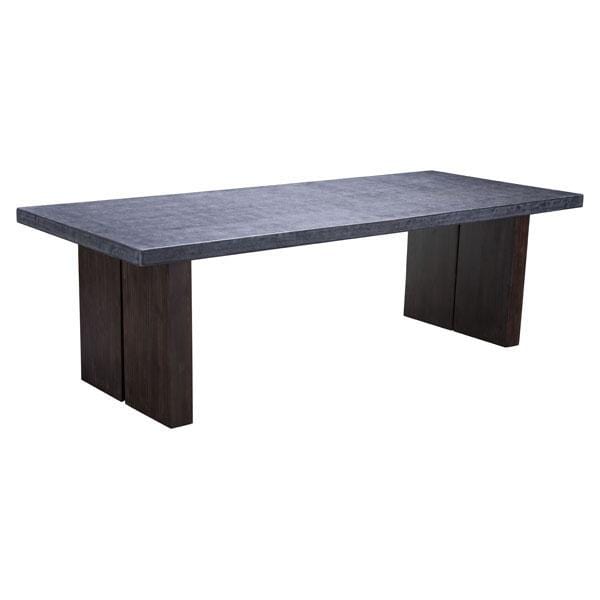 Tables Dining Table Set - 94.5" X 39.4" X 29.5" Cement And Natural Poly Dining Table HomeRoots