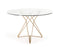 Tables Dining Tables 30" Glass and Steel Round Dining Table 3104 HomeRoots