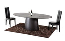 Tables Dining Tables - 30" Wenge Veneer Oval Dining Table HomeRoots