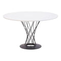 Tables Dining Tables - 47" X 47" X 29" White Spiral Dining Table HomeRoots