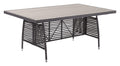 Tables Dining Tables - 72.8" x 42.5" x 29.9" Gray, Polyethylene Faux Wood, Aluminum Frame, Dining Table HomeRoots