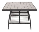 Tables Dining Tables - 72.8" x 42.5" x 29.9" Gray, Polyethylene Faux Wood, Aluminum Frame, Dining Table HomeRoots