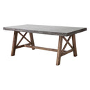 Tables Dining Tables - 78.7" X 39.4" X 29.5" Cement And Natural Dining Table HomeRoots