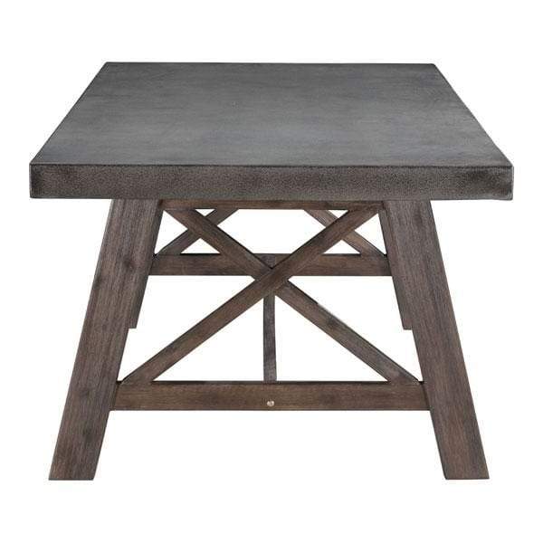 Tables Dining Tables - 78.7" X 39.4" X 29.5" Cement And Natural Dining Table HomeRoots