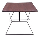 Tables Dining Tables - 80.7" x 41.3" x 29.9" Distressed Cherry Oak, Oak Wood, Metal, Dining Table HomeRoots