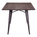 Tables Dining Tables - Dining Table Rustic Wood - Bamboo Steel HomeRoots