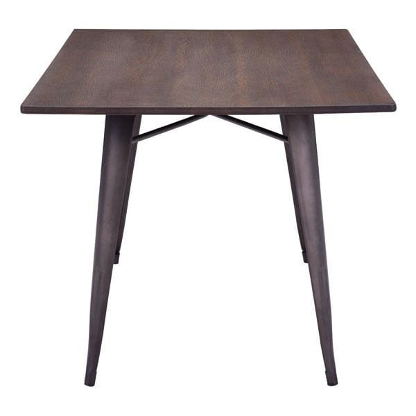Tables Dining Tables - Dining Table Rustic Wood - Bamboo Steel HomeRoots