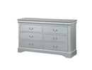 Tables Dressing Table - 15" X 57" X 33" Platinum Wood Dresser HomeRoots