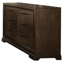 Tables Dressing Table - 19" X 66" X 36" Tobacco Wood Dresser HomeRoots