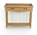 Tables End Tables - 11.75" x 42" x 38.5" Natural, 2 Drawer, Rustic, Unfinished Dressing - End Table HomeRoots