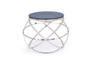 Tables End Tables - 14" Smoked Glass and Stainless Steel End Table HomeRoots