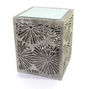 Tables End Tables - 18" x 18" x 23" Gray, Rustic, Floral, Wooden, Mirror - End Table/Tea Table HomeRoots