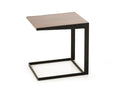 Tables End Tables - 19" Walnut Veneer and Metal End Table HomeRoots