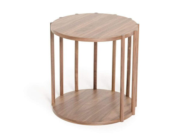 Tables End Tables - 19" Walnut Wood End Table HomeRoots