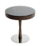 Tables End Tables - 22" Brown Oak Veneer Round End Table HomeRoots