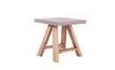 Tables End Tables - 22" Concrete and Solid Acacia Wood End Table HomeRoots