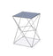 Tables End Tables - 22" Glass and Stainless Steel End Table HomeRoots