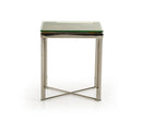 Tables End Tables - 22" Mosaic Wood, Steel, and Glass End Table HomeRoots