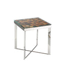 Tables End Tables - 22" Wood, Steel, and Glass End Table HomeRoots