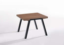 Tables End Tables - 24" Walnut Wood and Black Metal End Table HomeRoots