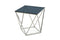 Tables End Tables - 25" Glass and Stainless Steel End Table HomeRoots