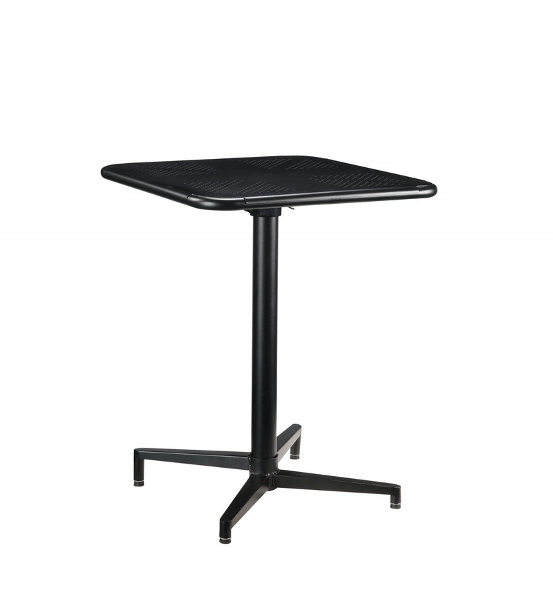 Tables Folding Table - 24" X 24" X 30" Black Metal Folding Table HomeRoots